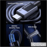 Дата кабель USB-C to USB-C 3.0m PD60W 3A braided L524 gray Ugreen (55776)
