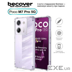 Чохол до мобільного телефона BeCover Anti-Shock Poco M7 Pro 5G Clear (713809)