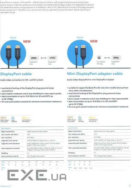 Кабель монітора-сигнальний DisplayPort M/M 20.0m,Casual 1080p D=9.5mm 160xWires,синій (75.07.0717-1) (75.07.0717-1)