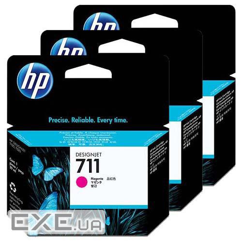 Картридж HP DJ No.711 DesignJet 120/520 3-Pack Magenta (CZ135A)