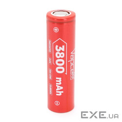 Акумулятор 18650 Li-Ion Vapcell INR18650 F38, 3800mah, 10A, 4.2 / 3.6 / 2.5V
