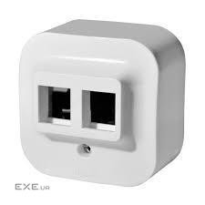 Адаптер Mosaic Legrand 1хRJ 45, 2хRJ 45 Keystone Forix (Quteo), білий (782226)