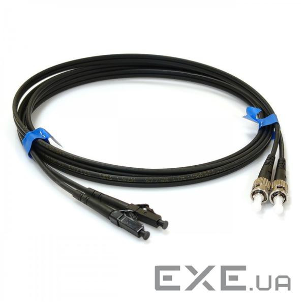 Патчкорд ST/UPC-LC/UPC MM (G50-OM3) 2м чорний Duplex (UPC-2STLC(MM)D(ON)BK)