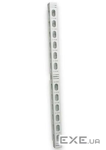 Боковий організатор кабеля з кришкою до шаф MGSE 45U, сірий (UA-MGSESM45G) (UA-MGSESM45G)