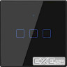 Розумний вимикач SONOFF Smart Wall Touch Switch 3-button Black (T3EU3C-TX)