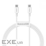 Кабель Baseus Superior Series Fast Charging Data Cable Type-C to Type-C 100W 1m White (CATYS-B02)