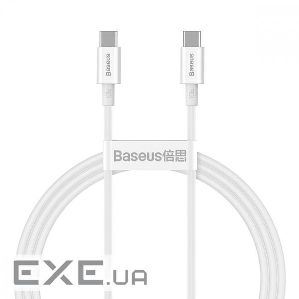 Кабель Baseus Superior Series Fast Charging Data Cable Type-C to Type-C 100W 1m White (CATYS-B02)