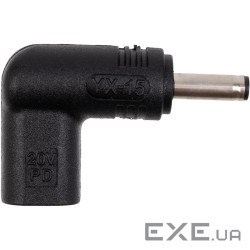 Адаптер PowerPlant USB Type-C на DC 4.0x1.35 мм (CC360611)