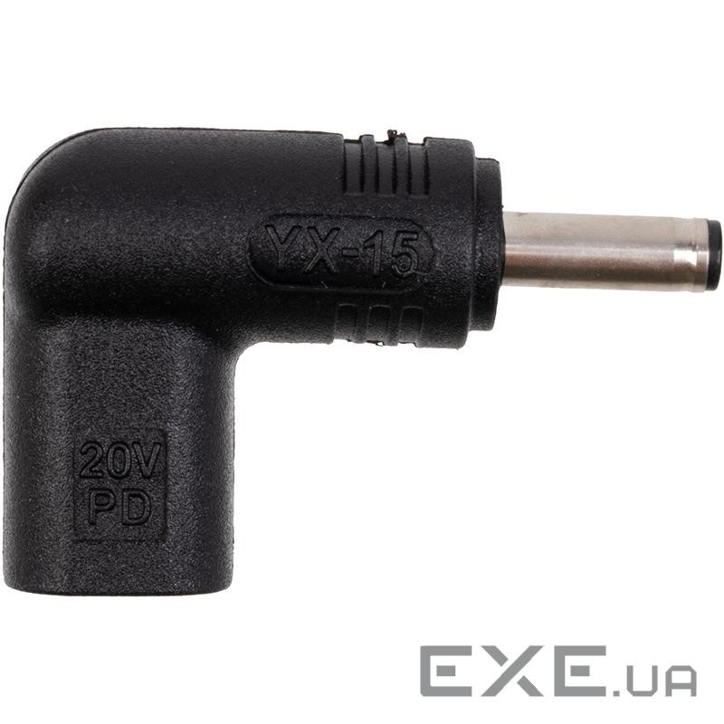 Адаптер PowerPlant USB Type-C на DC 4.0x1.35 мм (CC360611)