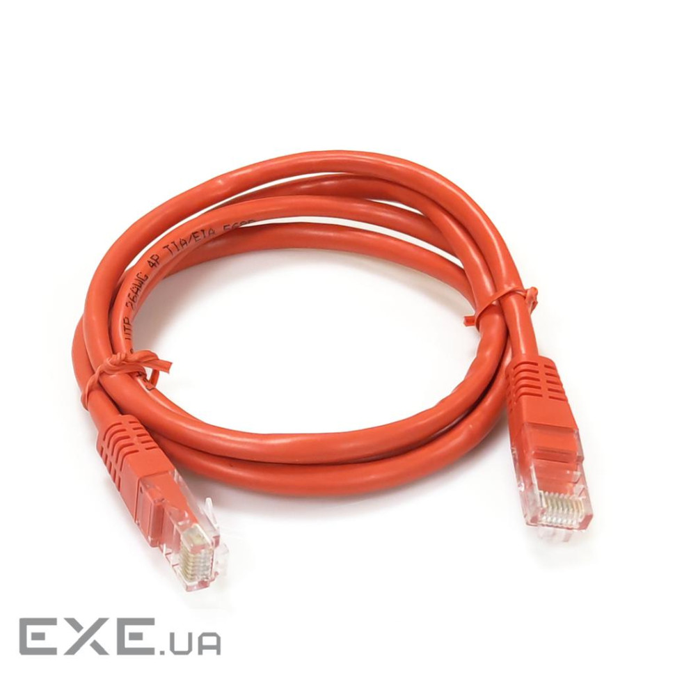 Патч-корд UTP, 0.25 м, кат. 5e, червоний (PAUT3025-RD)