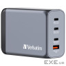 Зарядний пристрій Verbatim GaN 240 W 4 ports (USB-C-140 W,USB-C-100 W,USB-C-65 W /USB-A -3.0) (32205)