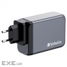Зарядний пристрій Verbatim GaN 240 W 4 ports (USB-C-140 W,USB-C-100 W,USB-C-65 W /USB-A -3.0) (32205)