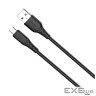 Дата кабель USB 2.0 AM to Micro 5P 1.0m 3A textured PVC black ColorWay (CW-CBUM094-BK)