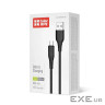 Дата кабель USB 2.0 AM to Micro 5P 1.0m 3A textured PVC black ColorWay (CW-CBUM094-BK)