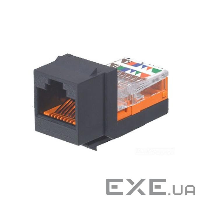 Модуль Keystone RJ45, кат. 5e, UTP, чорний , Panduit NetKey (NK5E88MBLY)