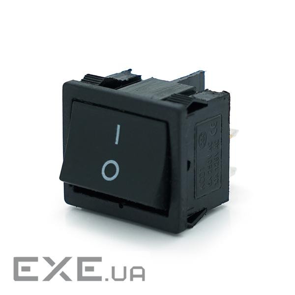 Перемикач ON-OFF KCD1-104, 250VAC/6A, 4 контакти , Black, Q100 (KCD1-104 Black)