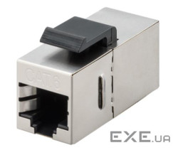 Перехідник мережевий RJ45 STP6 F/F,Keystone Compact Metal Gold,срібний (62.09.8129-1) (62.09.8129-1)
