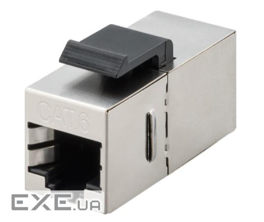 Перехідник мережевий RJ45 STP6 F/F,Keystone Compact Metal Gold,срібний (62.09.8129-1) (62.09.8129-1)