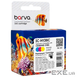 Картридж Barva HP 136 (C9361HE) 220c, Color (IC-H136C)