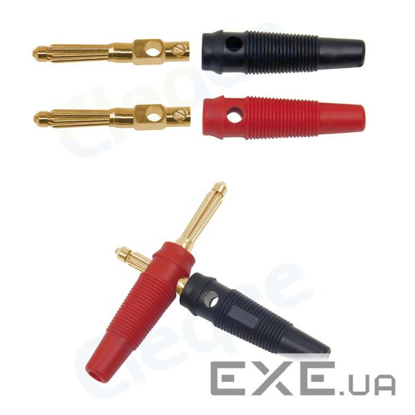 Наконечник кабельний, гвинтова фіксація, ізолятор: ПВХ, діаметр 4 мм, позолочений штекер, 22 (12723) , 22 (12723)