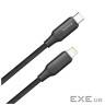 Дата кабель USB-C to Lightning 2.0m PD30W TPE embossed black ColorWay (CW-CBPDCL102-BK)