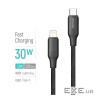 Дата кабель USB-C to Lightning 2.0m PD30W TPE embossed black ColorWay (CW-CBPDCL102-BK)