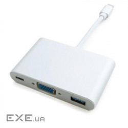 Порт-реплікатор Extradigital USB Type-C to VGA/USB 3.0/Type-C (0.15m) (KBV1690)