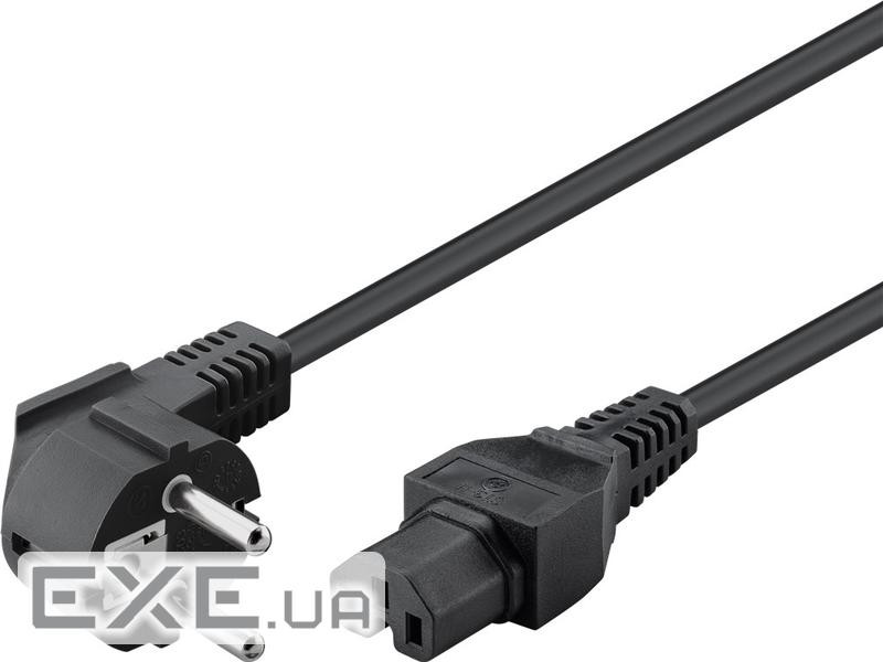 Кабель живлення пристроїв IEC(Schuko)-(C15) M/F 2.0m,0.75mm термостійкий D=6.5mm Cu,чор (84.00.7154) (84.00.7154)