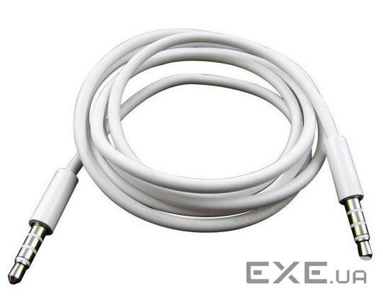 Кабель AUX Audio TRRS 3.5мм Male/Male 1м білий (S0659) (S0659)