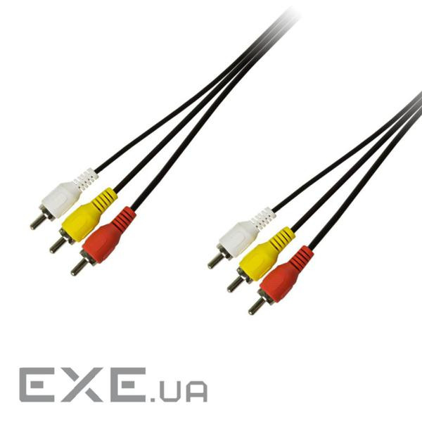 Кабель мультимедійний 3xRCA M to 3xRCA M 1.5m Piko (1283126473951)