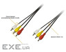 Кабель мультимедійний 3xRCA M to 3xRCA M 1.5m Piko (1283126473951)