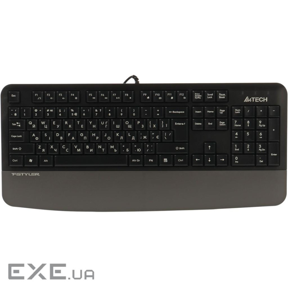 Клавіатура дротова A4Tech Fstyler FK20, USB, колір темно-сірий (FK20 (Grey))