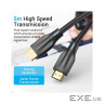 Кабель мультимедійний HDMI M to HDMI M 1.5m 8K60Hz cotton braided black Vention (AAUBG)