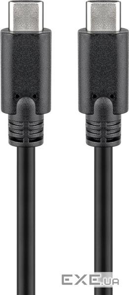 Кабель пристроїв USB Type-C-3.0A M/M 1.5m,(USB3.0/3.2Gen1) D=3.8mm Gold Cu,чорний (75.06.6507-1) (75.06.6507-1)