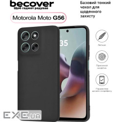 Чохол до мобільного телефона BeCover Silicone Motorola Moto G56 Black (713766)
