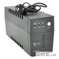 Джерела безперебійного живлення RITAR Ritar RTP625 (375W) Proxima-L, LED, AVR, 2st, 2xUNIVERSAL soc