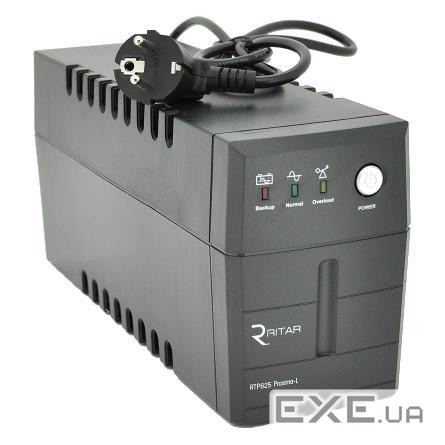 Джерела безперебійного живлення RITAR Ritar RTP625 (375W) Proxima-L, LED, AVR, 2st, 2xUNIVERSAL soc