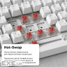 Дротова механічна клавіатура Ajazz AK820 Red Switch White (AK820-R-W)