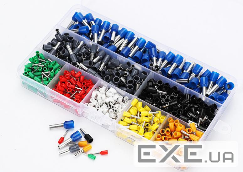 Набір клем / наконечників 800шт (O-100, R-100, W-100, G-100, Y-100, B-100, Bl-100, A-100) (YT-39410) (O-100, R-100, W-10