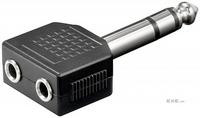 Перехідник аудіо Goobay Jack 3.5mm 2pin-6.3mm F/M (Mono), 2x1 адаптер Stereo Y-Form (75.01.1103-1)