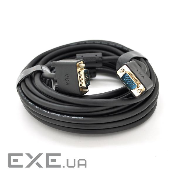 Кабель VEGGIEG VGA 5м Black (YT-VGA(M) (M)3+6VG-5) (YT-VGA(M)/(M)3+6VG-5)
