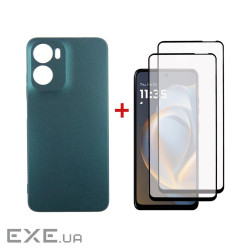 Чохол до мобільного телефона Dengos Motorola G05 Soft + glass 2pcs (Green) (DG-CTG2P-18)