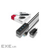 Концентратор AXAGON USB 3.1 to 4xUSB 3.0 1.2m + power adapter + cable USB to Micro 5P black (HUE-S2BP)