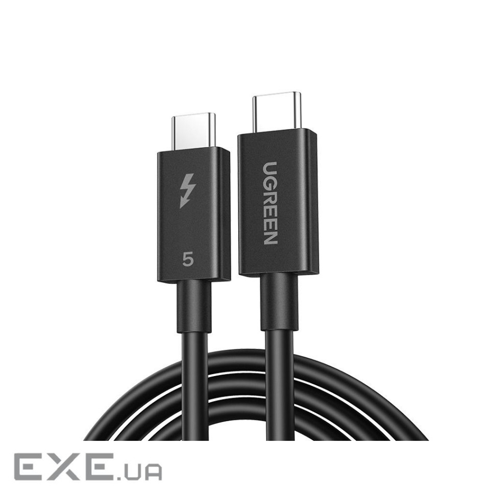 Дата кабель USB-C to USB-C 1.0m Thunderbolt 5 240W 5A 120Gbps 16/8/4K L703 black Ugreen (45996)