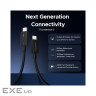 Дата кабель USB-C to USB-C 1.0m Thunderbolt 5 240W 5A 120Gbps 16/8/4K L703 black Ugreen (45996)