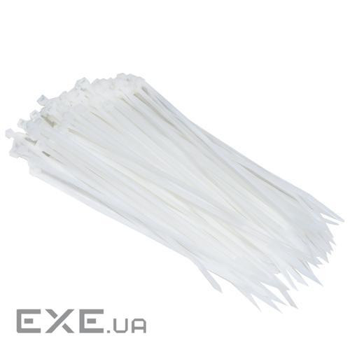 Стяжки для кабелю, 150 мм х 2,5 мм, 100 шт , White, Patron (RIB-PLA-2.5-150-WH)