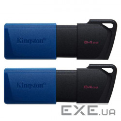 Флеш-накопичувач 64GB USB 3.2 Gen 1 DataTraveler Exodia (Black + Blue) - 2 Pack KINGST (DTXM/64GB-2P)