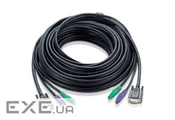 10.0 м. Кабель / шнур для PS / 2 КВМ (ПК: 1 х HDB-15 Male + 2 х Mini-DIN-6 Male, KВМ: 1 (2L-1010P/C)