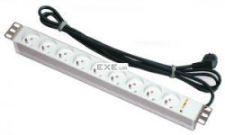 Блок розеток 19 "1U 9хIEC320 С19, Schuko (DP-RP-09-IECC19)