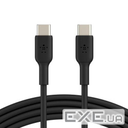 Дата кабель USB-C to USB-C 2.0m PVC black Belkin (CAB003BT2MBK)